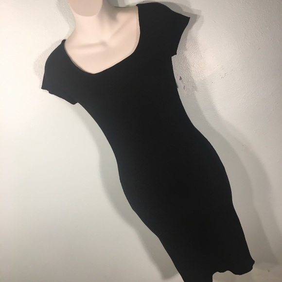 Black Charlotte Russe Short Sleeve Dress NWT Small - Picture 3 of 8
